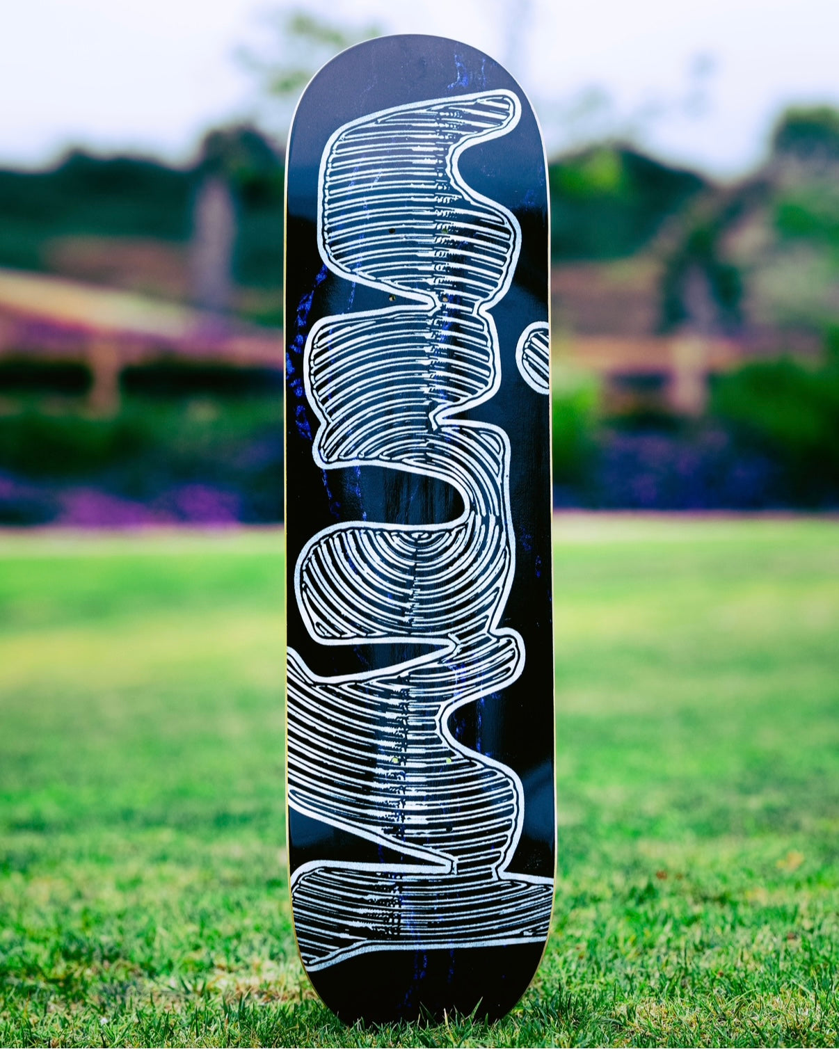 VINYL SPIRAL BLUE MARBLE DECK